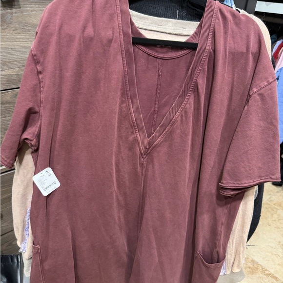 Free people hot shot tee romper chocolate( new with and without tag) - Picture 7 of 10